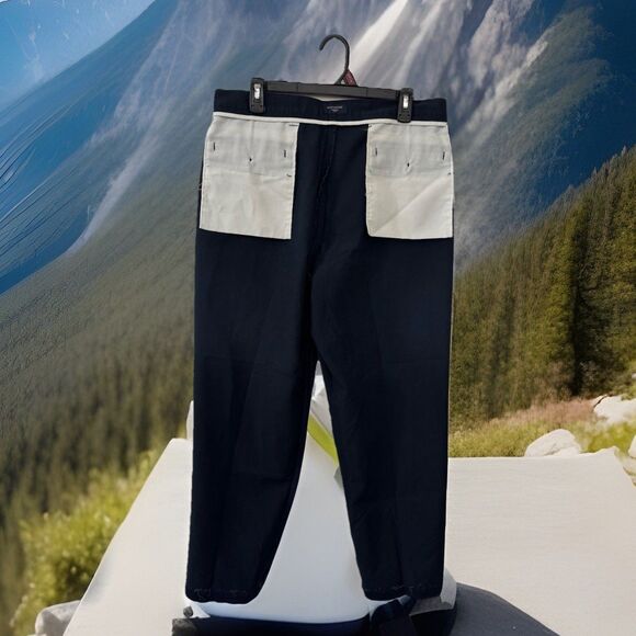 Y2K 90 Docker Pant Classic Fit Easy‎ Khaki Navy 34x29 Career USA Deadstock Baggy - Picture 6 of 7